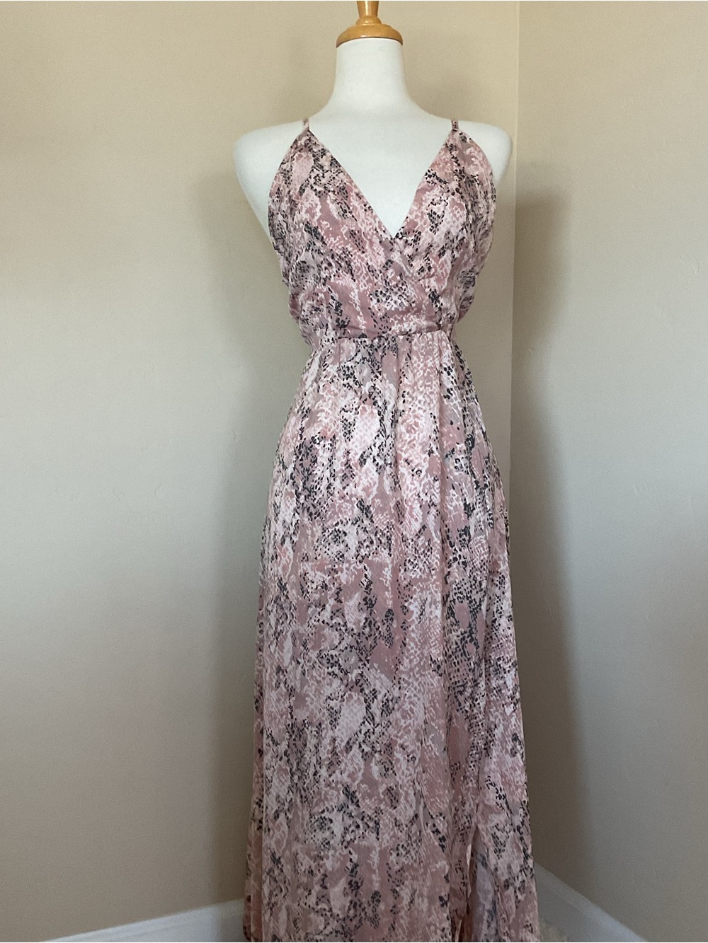 NWT Mustard Seed Maxi Dress Faux Wrap Size L